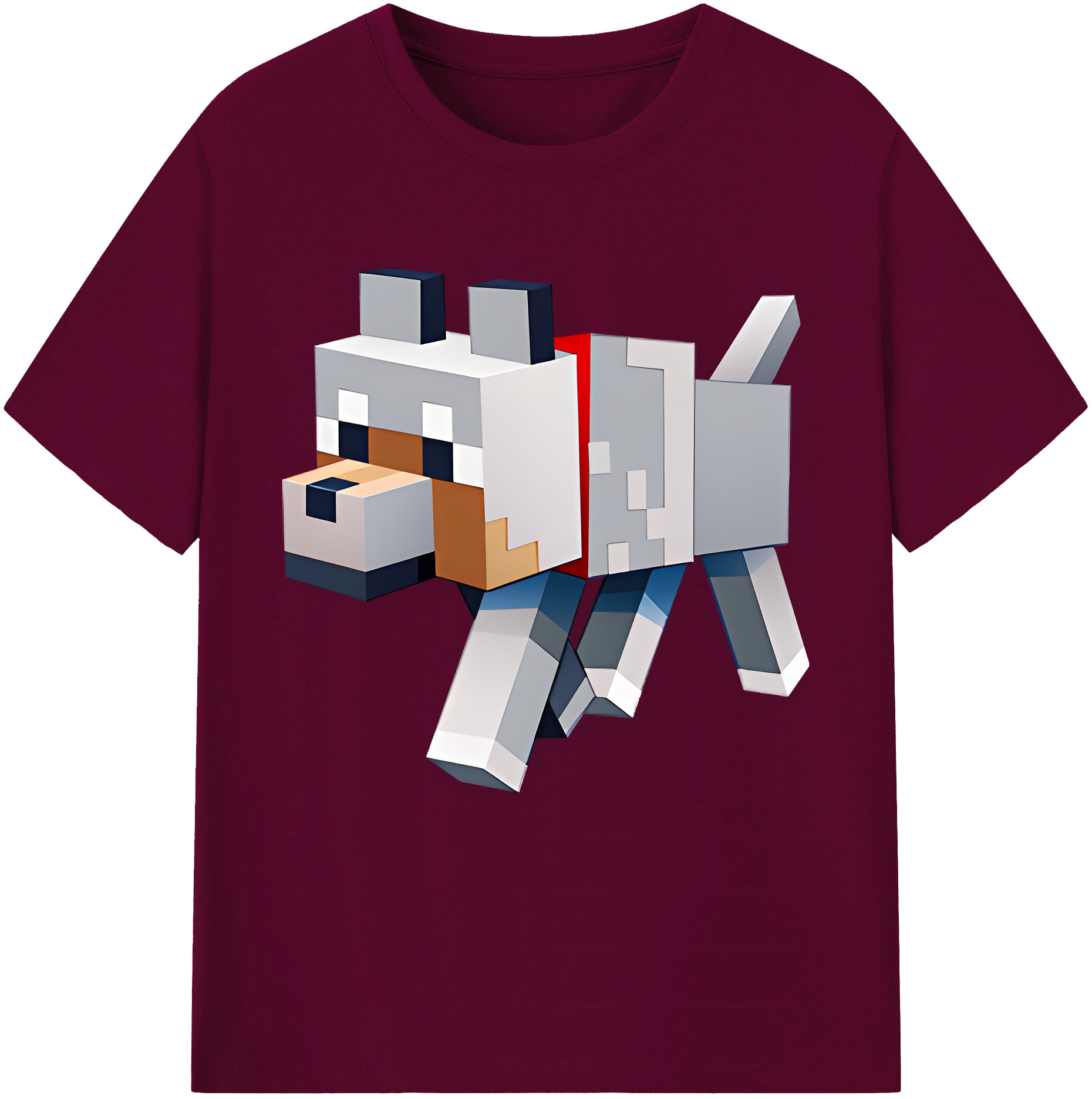 （画像用） マインクラフト ブロックの世界 Minecraft MC Block world レディースカジュアルプリントTシャツ（綿100％）